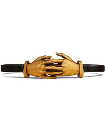 Khaite Hand Leather Belt - Metallic