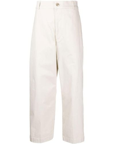 FIVE CM Pantalones rectos estilo capri - Blanco