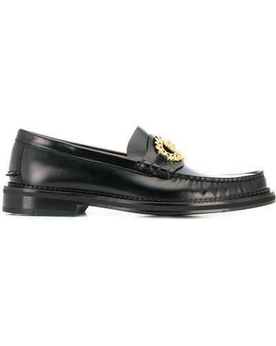 Versace Loafer mit Medusa - Schwarz