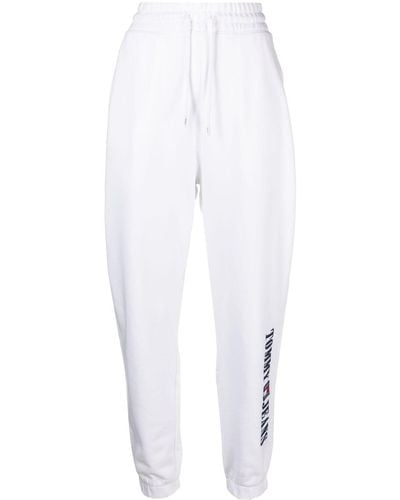 Tommy Hilfiger Logo-print Drawstring Track Trousers - White