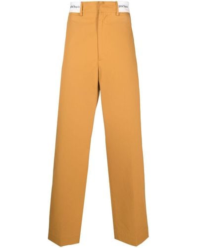 Palm Angels Sartorial-waistband Chino Trousers - Orange