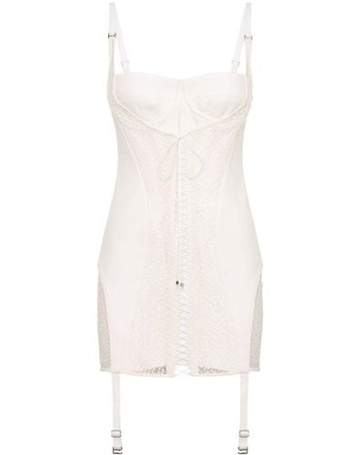 Dion Lee Sleeveless Corset-style Minidress - White
