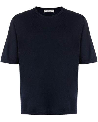 Johnstons of Elgin Piqué Wool T-shirt - Blue