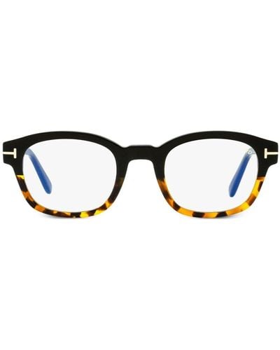 Tom Ford Blue Block スクエア眼鏡フレーム - ブラック