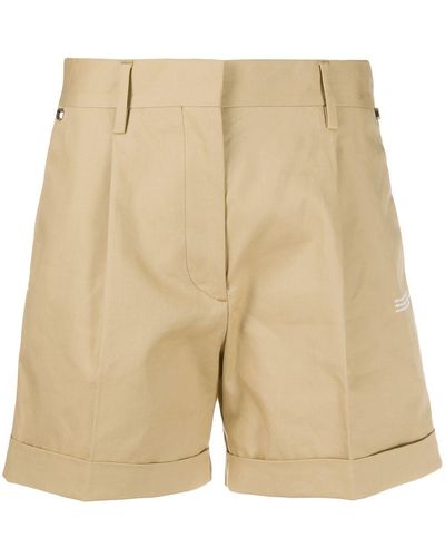 Off-White c/o Virgil Abloh High Waisted Cotton Shorts - Natural