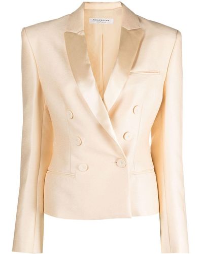 Philosophy Di Lorenzo Serafini Double-breasted Blazer - Natural