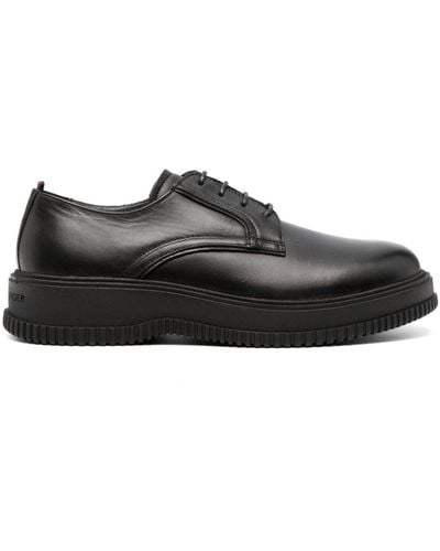 Tommy Hilfiger Everyday Round-toe Leather Brogues - Black