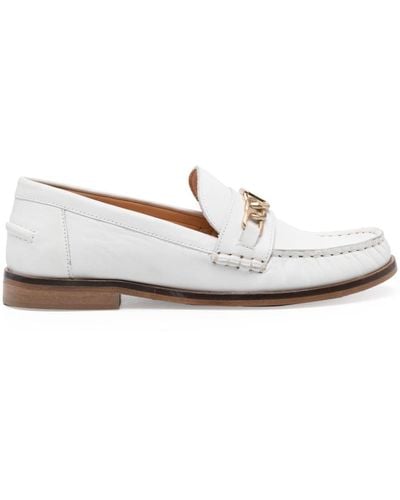 Twin Set Mocasines con detalle de cadena - Blanco