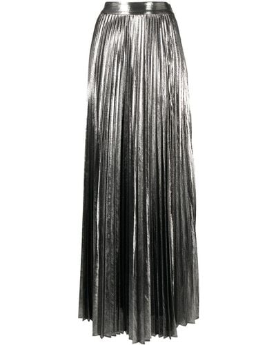 retroféte Jupe longue Cressida à design plissé - Métallisé