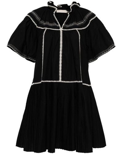 Ulla Johnson Embroidered Cotton Dress - Black