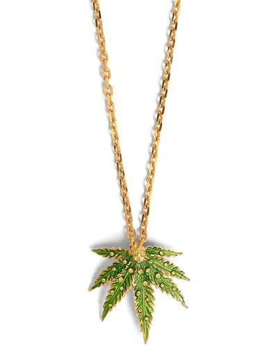DSquared² Leaf-Pendant Necklace - Metallic