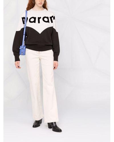 Isabel Marant バイカラー スウェットシャツ - ブラック