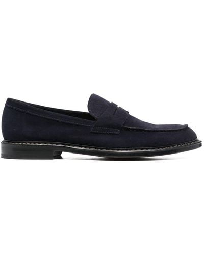 Doucal's Suede Penny-slot Loafers - Blue