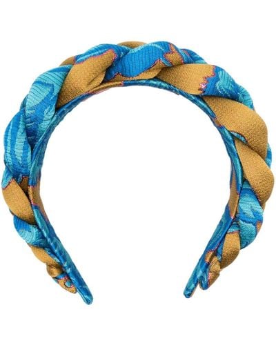 La DoubleJ Gevlochten Haarband - Blauw