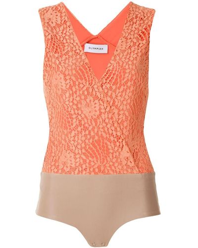 Olympiah Petale Lace Bodysuit - Orange