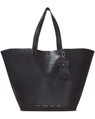 Proenza Schouler Large Bedford Leather Tote Bag - Black