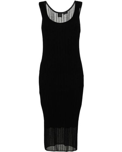 Pinko Ribgebreide Mini-jurk - Zwart