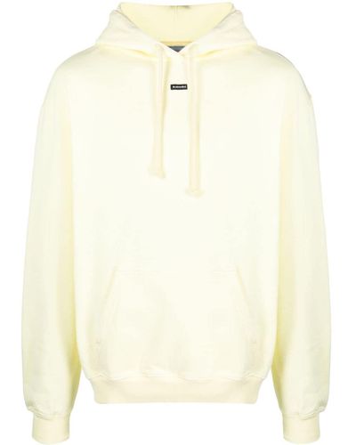 Bluemarble Logo-print cotton hoodie - Blanco