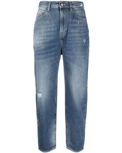 Washington DEE-CEE U.S.A. Jeans crop a vita alta - Blu