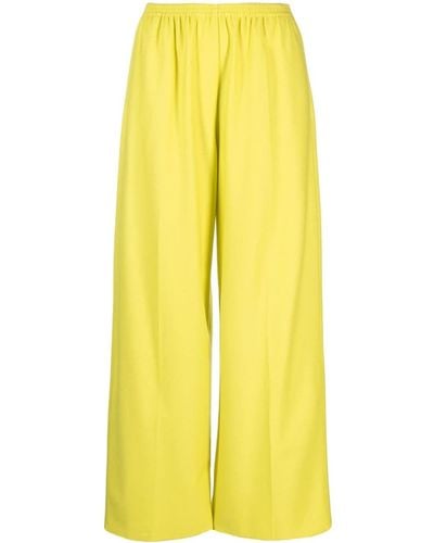 Forte Forte High-waisted Wool Trousers - Yellow
