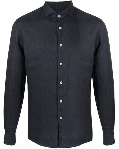 Altea Linen Long-sleeve Shirt - Blue