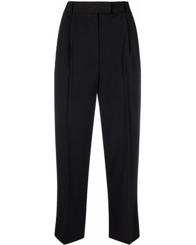 Patrizia Pepe Cropped-Hose mit hohem Bund - Schwarz