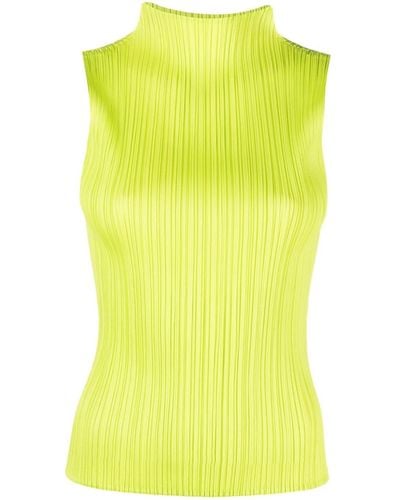 Pleats Please Issey Miyake New Colorful Basics 3 Top - Gelb