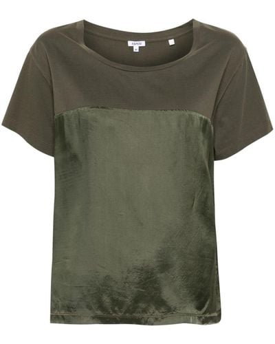 Aspesi T-Shirt mit Einsätzen - Grün