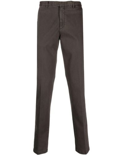 Boglioli Mid-rise Straight-leg Trousers - Grey