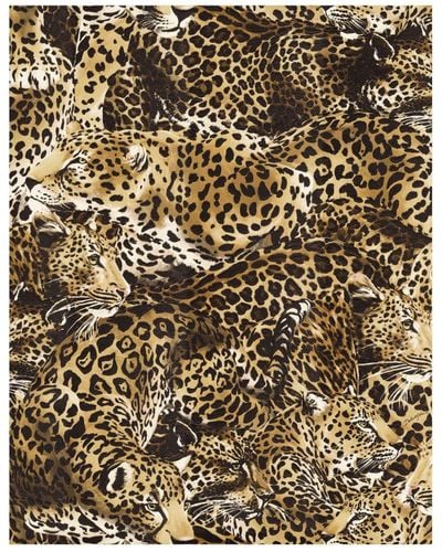 Dolce & Gabbana Papier peint à imprimé léopard - Métallisé