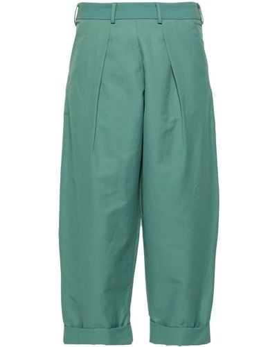 Societe Anonyme De Flores Cropped Trousers - Green