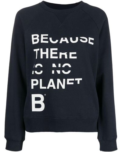 Ecoalf Sweatshirt mit Slogan-Print - Blau