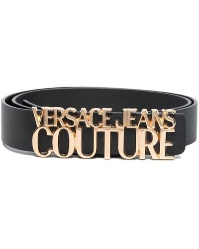 Versace Jeans Couture Gürtel mit Logo - Schwarz