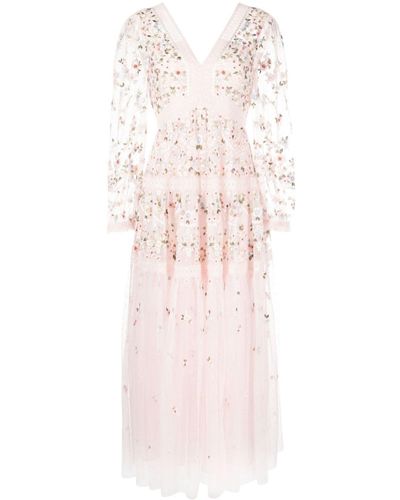 Needle & Thread Garland Ribbon Embroidered Gown - Pink