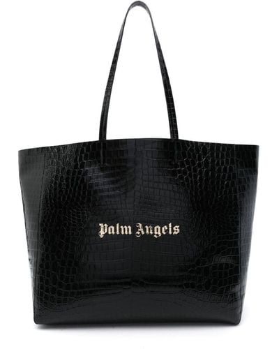 Palm Angels Handtasche mit Kroko-Effekt - Schwarz