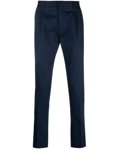 Moorer Montale-we Tailored Trousers - Blue