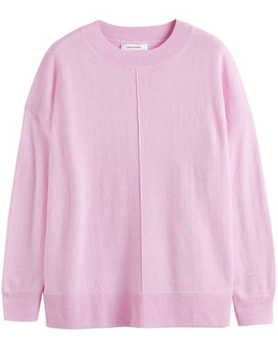 Chinti & Parker Crew-neck Drop-shoulder Sweater - Pink