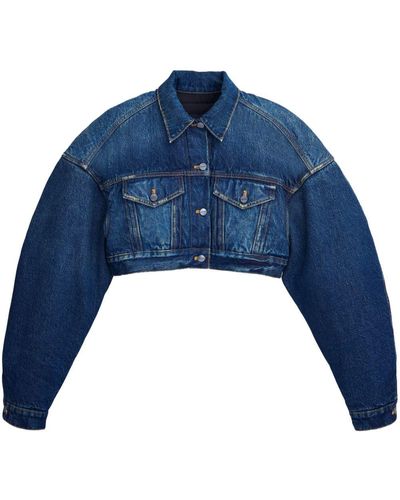 Marc Jacobs クロップドパデッドジャケット - ブルー