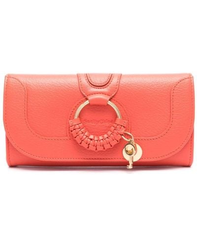 See By Chloé Hana O-Ring Leather Wallet - Red