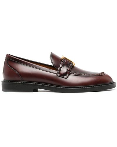 Chloé Marcie Leather Loafers - Brown