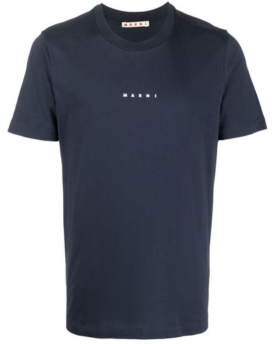 Marni Micro Logo Print T-shirt - Blue