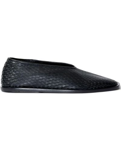 Proenza Schouler Perforated Leather Slippers - Blue