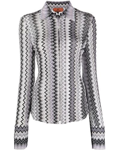 Missoni Camisa con hilos metalizados - Negro