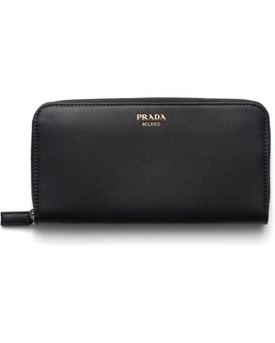 Prada Smooth-grain Leather Wallet - Black