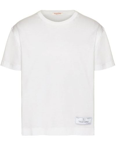 Valentino Garavani Camiseta con parche del logo - Blanco
