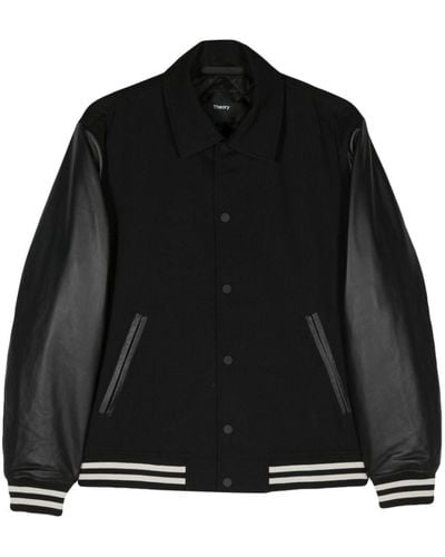 Theory Spread-collar Bomber Jacket - Black