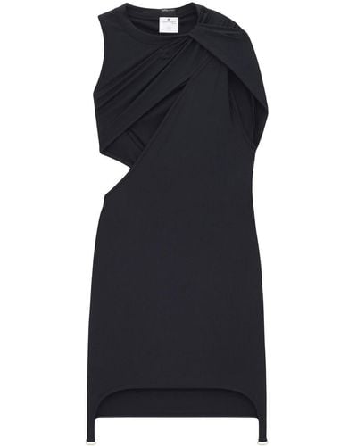 Courreges Twist Jersey Tech Dress - Black