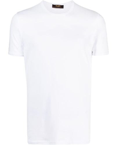 Moorer Short-sleeve Stretch-cotton T-shirt - White