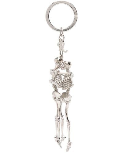 Raf Simons Kissing Skeletons Keychain - White