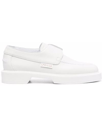 Le Silla Tonal Leather Loafers - White